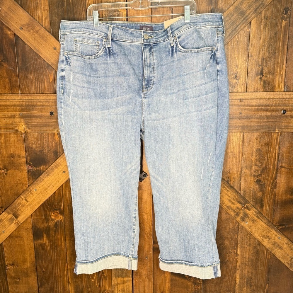 NEW NYDJ Marilyn Straight Crop Cuffed Jeans Plus Size 24W - Picture 4 of 9